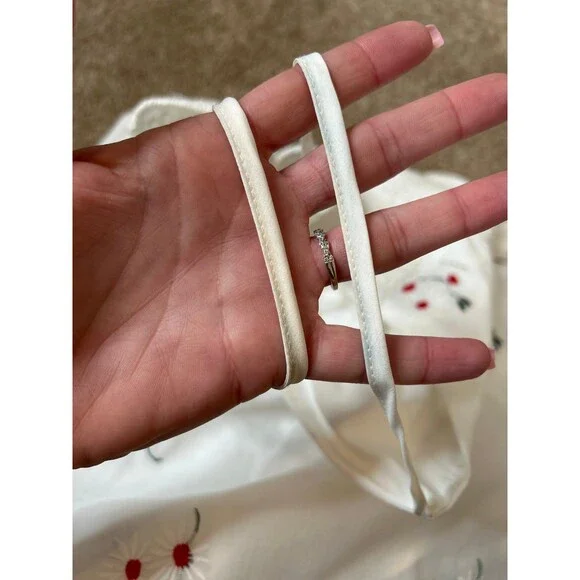 MOD Women's Floral Embroidery Lace Patchwork Cami Dress white red cherry SZ SM - Picture 8 of 9